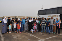 بالصور: إنطلاق حافلة الفوج الأول من حجاج مدينة يافا إلى الديار الحجازية